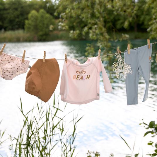 Lässig Swim shirt LSF Long Sleeve Rashguard - Hello Beach - Light Pink - Size 62/68