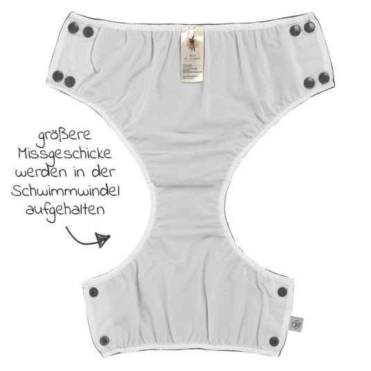 Lässig Bade-Windelhose LSF Swim Diaper - Grey - Gr. 62/68