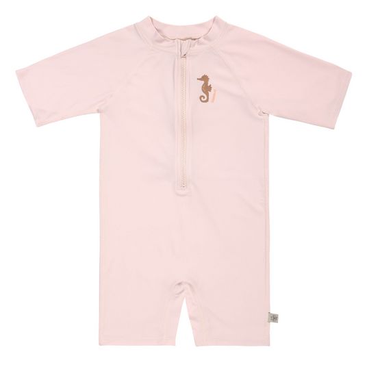 Lässig Badeanzug LSF Short Sleeve Sunsuit - Seahorse - Light Pink - Gr. 62/68
