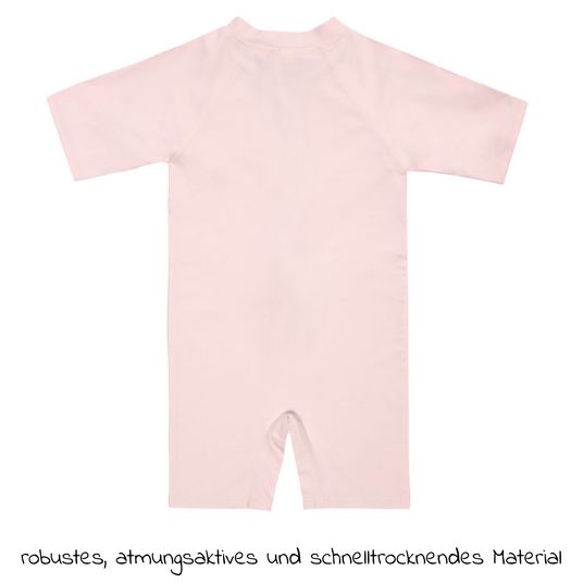 Lässig Badeanzug LSF Short Sleeve Sunsuit - Seahorse - Light Pink - Gr. 62/68