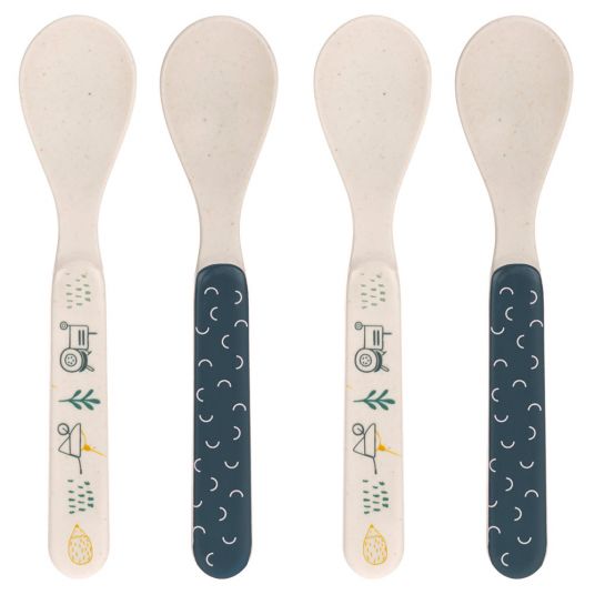 Lässig Bamboo spoons 4 pack - Garden Explorer Boys