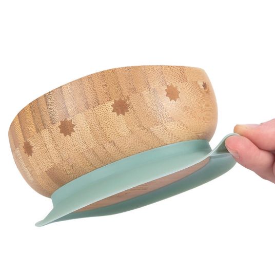 Lässig Wooden bamboo bowl with suction base - Little Chums Dog