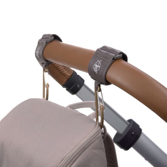 Lässig Fastening Straps 2 Pack Stroller Hooks for Diaper Bag - Anthracite