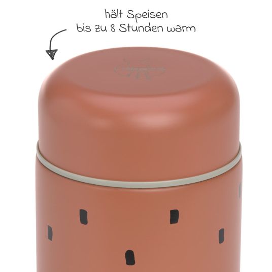 Lässig Stainless steel container Food Jar - Happy Prints - Caramel
