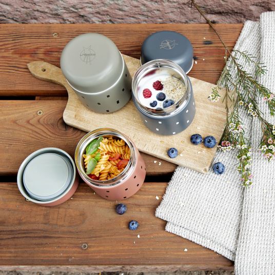 Lässig Edelstahl Behälter Food Jar - Happy Prints - Caramel