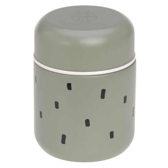 Lässig Edelstahl Behälter Food Jar - Happy Prints - Light Olive