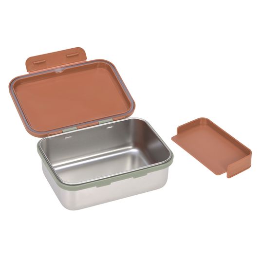 Lässig Stainless steel lunch box - Happy Prints - Caramel