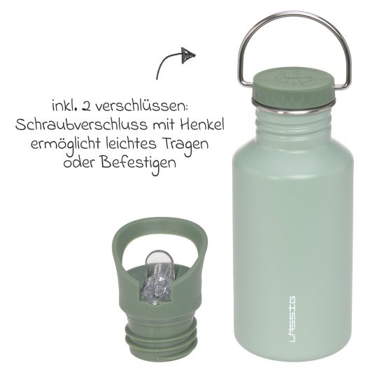 Lässig Edelstahl-Trinkflasche 500 ml - Green