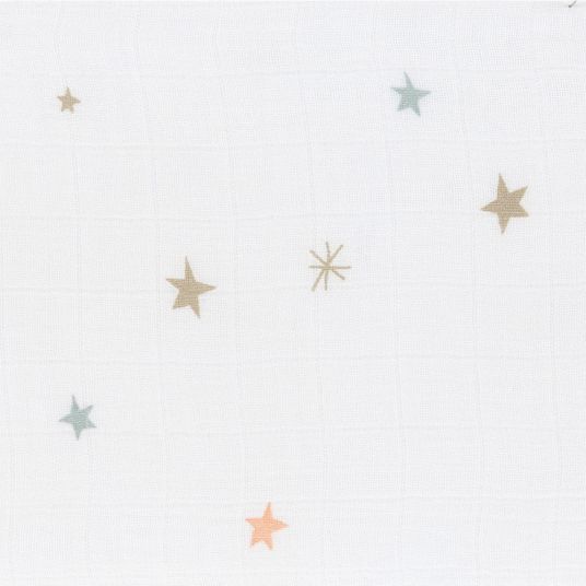 Lässig Wrap & muslin cloth 2-pack Heavenly Soft - Bamboo 120 x 120 cm - Stars & Moon - Gold