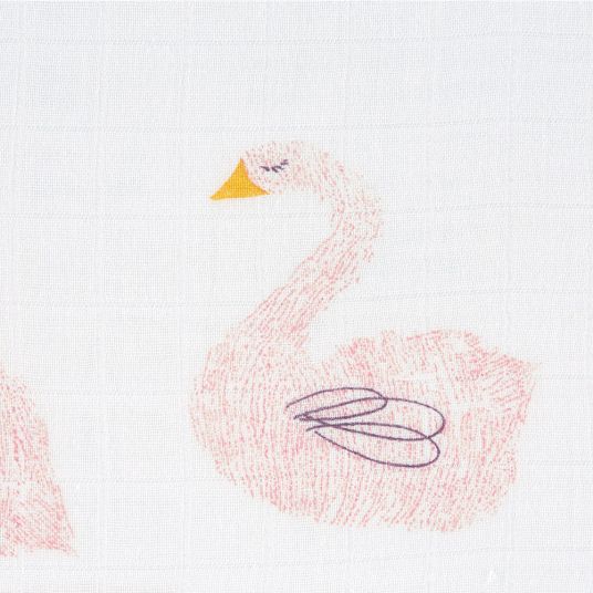 Lässig Einschlag- & Mulltuch 2er Pack Heavenly Soft Swaddle XL - Bambus 120 x 120 cm - Little Water Swan