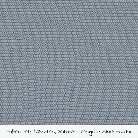 Lässig Coperta a maglia per seggiolino auto in cotone biologico 78 x 78 cm - Azzurro