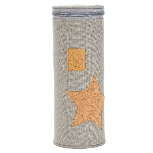 Lässig Isoliertasche Casual Bottle Holder Single - Cork Star - Light Grey