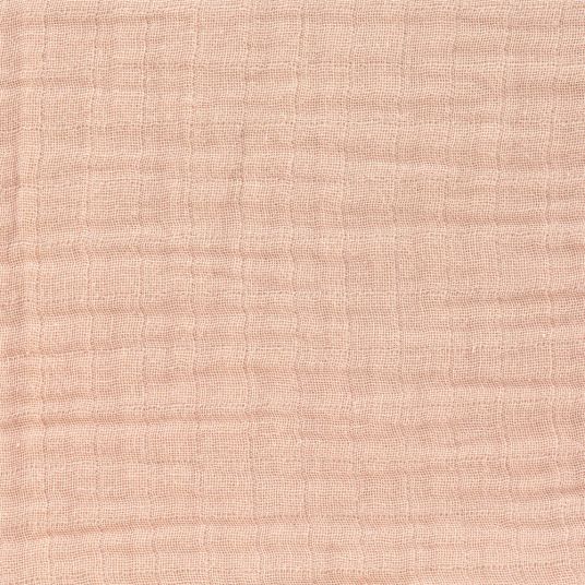 Lässig Asciugamano in mussola con cappuccio 90 x 90 cm - Rosa chiaro