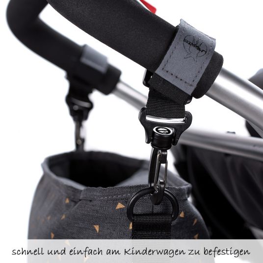 Lässig Kinderwagen Organizer Casual Buggy Bag - Triangel - Dark Grey