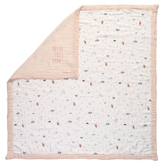 Lässig Crawling & cuddling blanket Heavenly Soft - bamboo 100 x 100 cm - Garden Explorer Girls