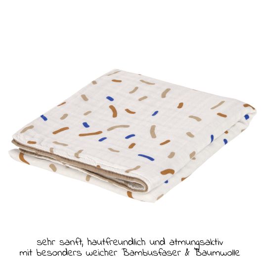 Lässig Krabbel- & Kuscheldecke Heavenly Soft Blanket 100 x 100 cm - Little Mateys - Sprinkles Royal Blue