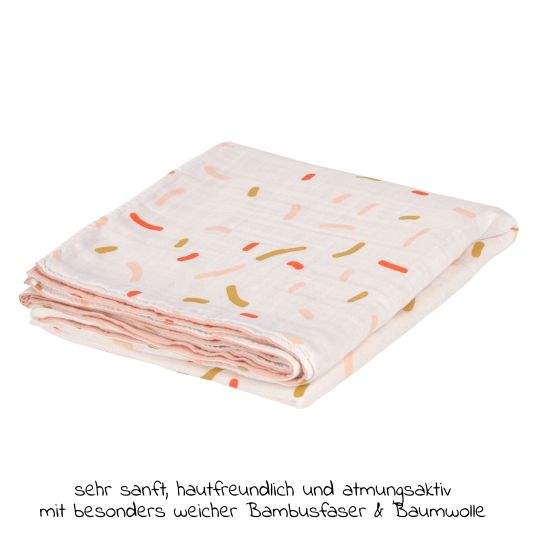 Lässig Krabbel- & Kuscheldecke Heavenly Soft Blanket 100 x 100 cm - Little Mateys - Sprinkles Spicy Orange