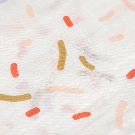 Lässig Krabbel- & Kuscheldecke Heavenly Soft Blanket 100 x 100 cm - Little Mateys - Sprinkles Spicy Orange