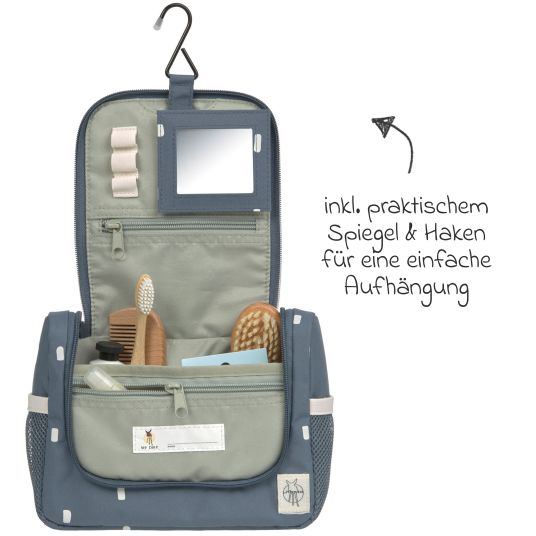 Lässig Kulturtasche Mini Washbag - Happy Prints - Midnight Blue
