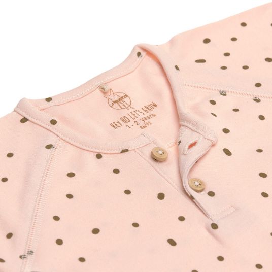 Lässig Organic Cotton Long Sleeve Shirt - Dots Powder Pink - Size 74/80