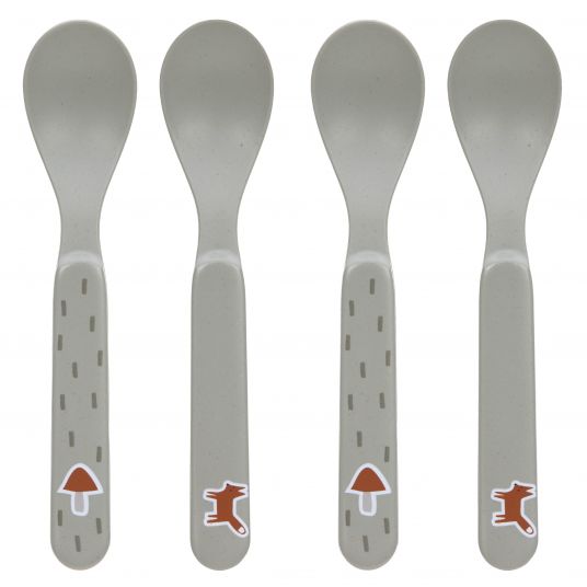 Lässig Spoon 4 pack Spoon - Little Forest Fox - Olive