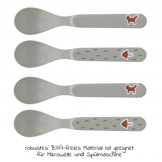 Lässig Spoon 4 pack Spoon - Little Forest Fox - Olive