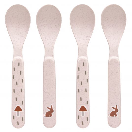 Lässig Spoon 4 pack Spoon - Little Forest Rabbit - Rose