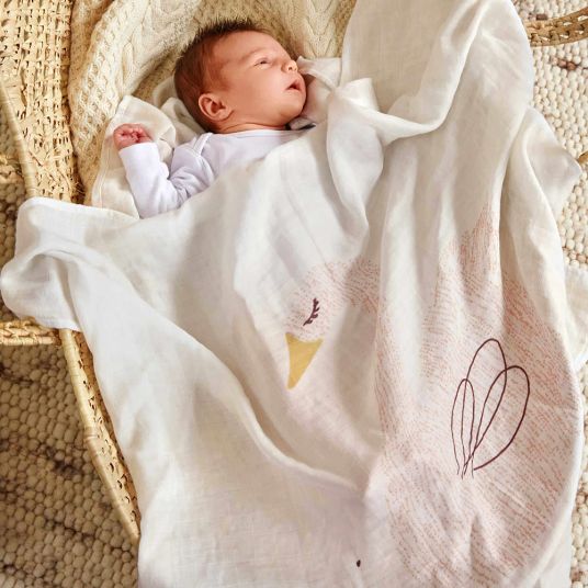 Lässig Gauze cloth 3-pack Heavenly Soft Swaddle L - Bamboo 80 x 80 cm - Little Water Swan