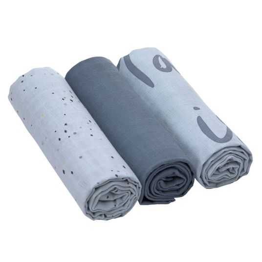 Lässig Gauze cloth 3-pack Swaddle & Burp Blanket L 85 x 85 cm - More Magic Seal