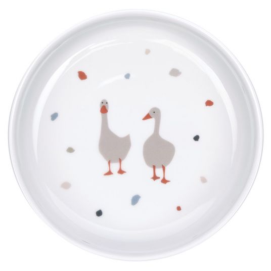 Lässig Porcelain bowl non-slip - Tiny Farmer - Sheep & Goose