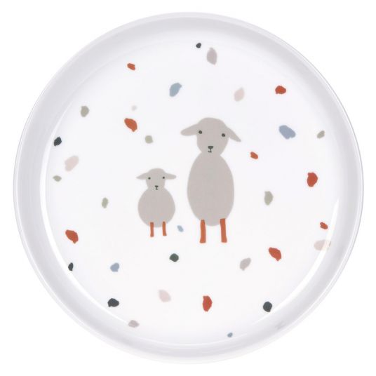 Lässig Porzellan-Teller rutschfest - Tiny Farmer - Sheep & Goose