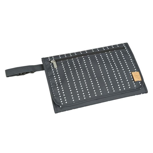 Lässig Wrap-To-Go Travel Changing Mat - Dotted Lines - Ebony