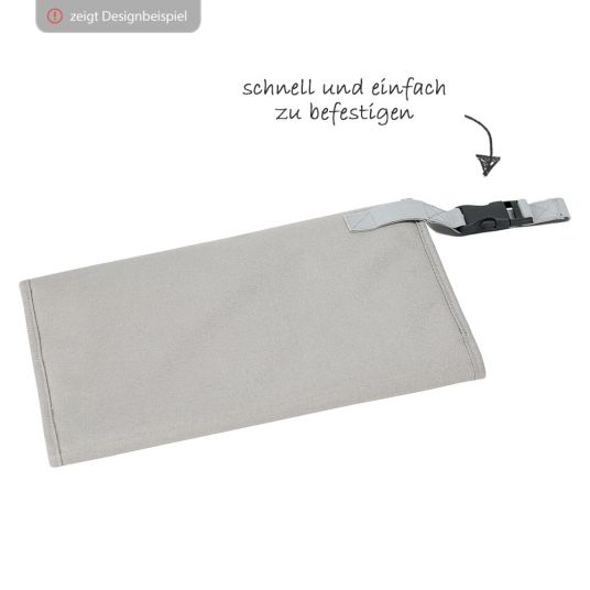 Lässig Wrap-To-Go Travel Changing Mat - Dotted Lines - Ebony
