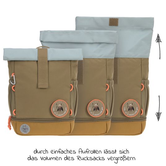 Lässig Rucksack Mini Rolltop Backpack - Nature Olive