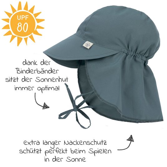 Lässig Schirmmütze mit Nackenschutz LSF Sun Protection Flap Hat - Blue - Gr. 43/45