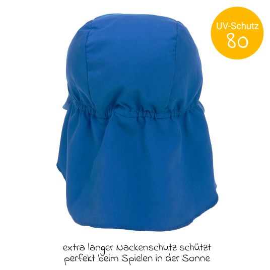 Lässig Schirmmütze mit Nackenschutz LSF Sun Protection Flap Hat - Blue - Gr. 50/51