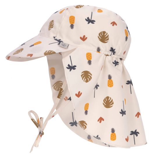 Lässig Schirmmütze mit Nackenschutz LSF Sun Protection Flap Hat - Botanical Offwhite - Gr. 43/45