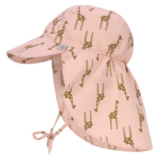 Lässig Schirmmütze mit Nackenschutz LSF Sun Protection Flap Hat - Giraffe Rose - Gr. 43/45