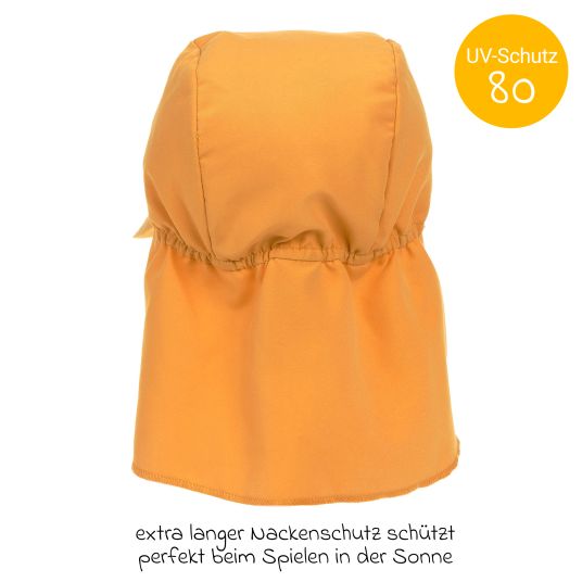 Lässig Schirmmütze mit Nackenschutz LSF Sun Protection Flap Hat - Gold - Gr. 46/49