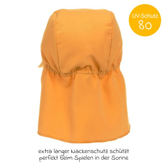 Lässig Schirmmütze mit Nackenschutz LSF Sun Protection Flap Hat - Gold - Gr. 50/51