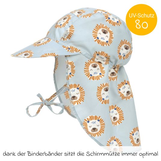 Lässig Schirmmütze mit Nackenschutz LSF Sun Protection Flap Hat - Lion Powder Blue - Gr. 43/45