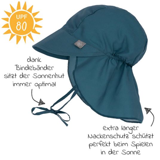 Lässig Peaked cap with neck protection LSF Sun Protection Flap Hat - Navy - size 43/45
