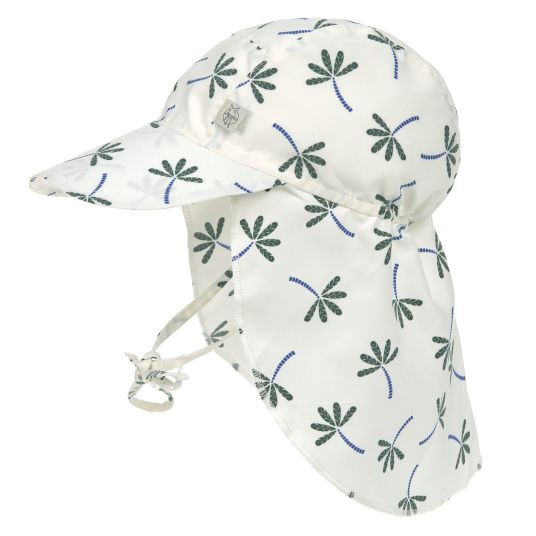Lässig Schirmmütze mit Nackenschutz LSF Sun Protection Flap Hat - Palms Nature - Gr. 43/45