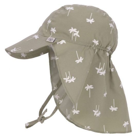 Lässig Schirmmütze mit Nackenschutz LSF Sun Protection Flap Hat - Palms Olive - Gr. 43/45