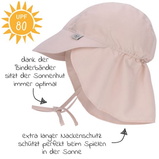 Lässig Schirmmütze mit Nackenschutz LSF Sun Protection Flap Hat - Powder Pink - Gr. 43/45