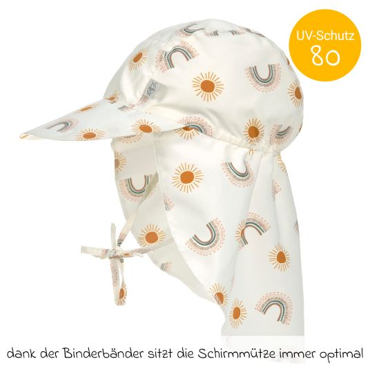 Lässig Schirmmütze mit Nackenschutz LSF Sun Protection Flap Hat - Rainbow Nature - Gr. 43/45
