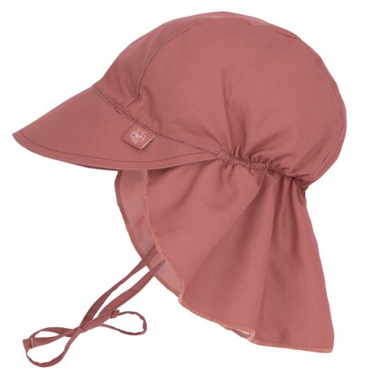 Lässig Peaked cap with neck protection SPF Sun Protection Flap Hat - Rosewood - size 43/45