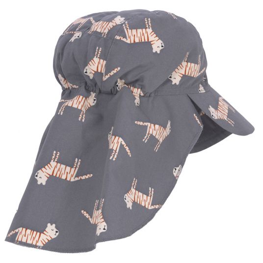 Lässig Schirmmütze mit Nackenschutz LSF Sun Protection Flap Hat - Tiger Grey - Gr. 43/45