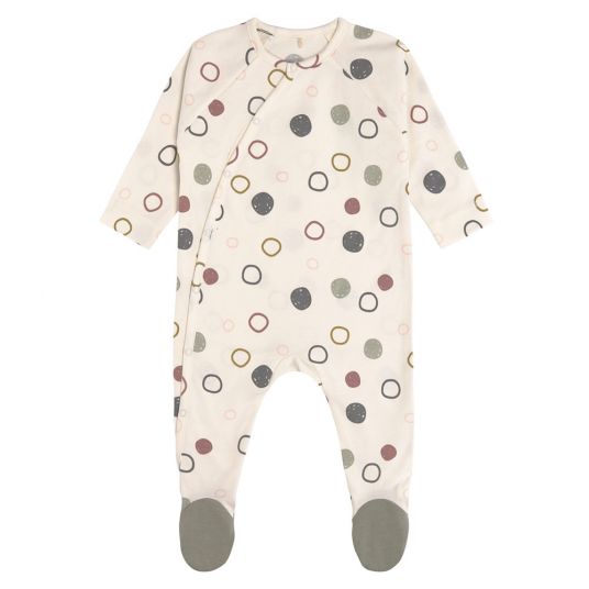 Lässig Schlafanzug Pyjama aus Bio-Baumwolle - Circles Offwhite - Gr. 50/56