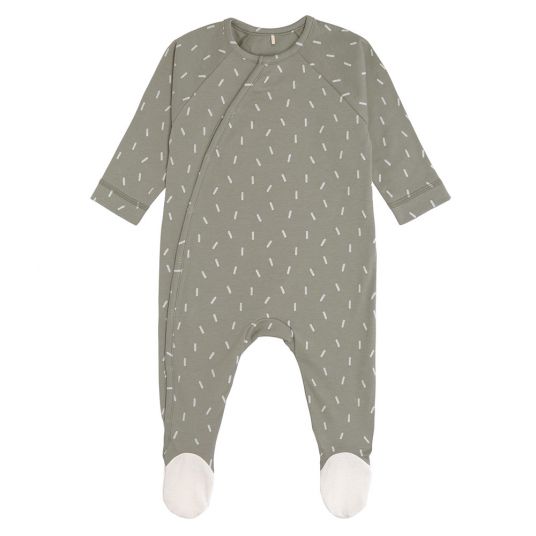 Lässig Schlafanzug Pyjama aus Bio-Baumwolle - Speckles Olive - Gr. 50/56